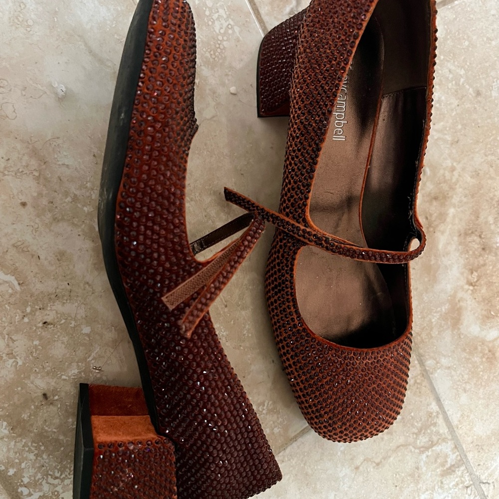 NTO Copper Brown Jeffrey Campbell Mary Jane Heels - Picture 2 of 6